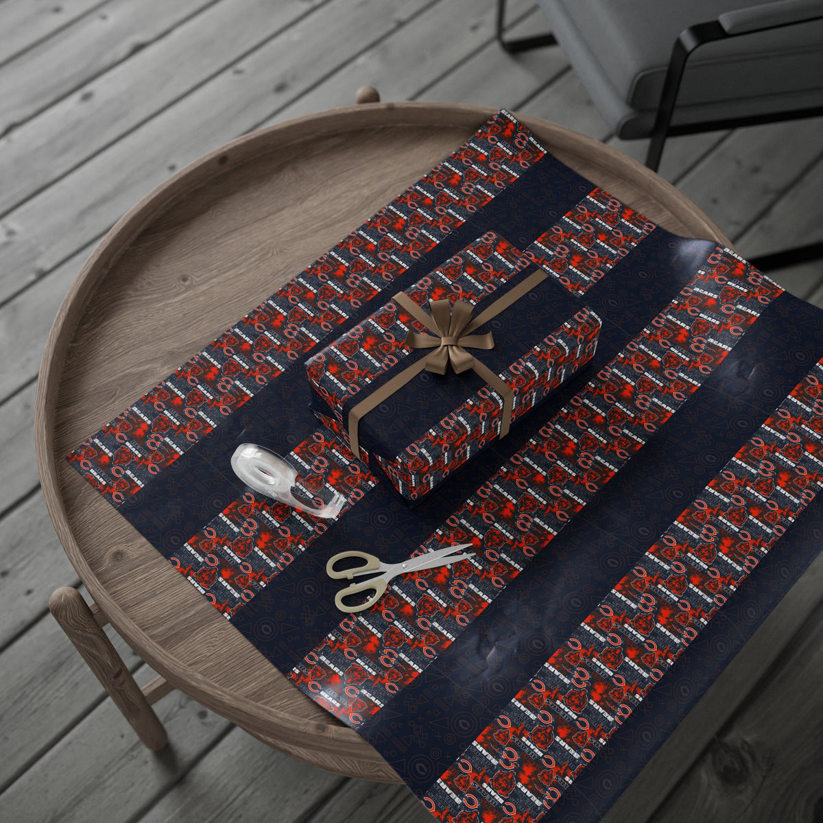 Chicago Bears BEARSKIFILM Wrapping Paper Roll — NFL Football Gift Wrap