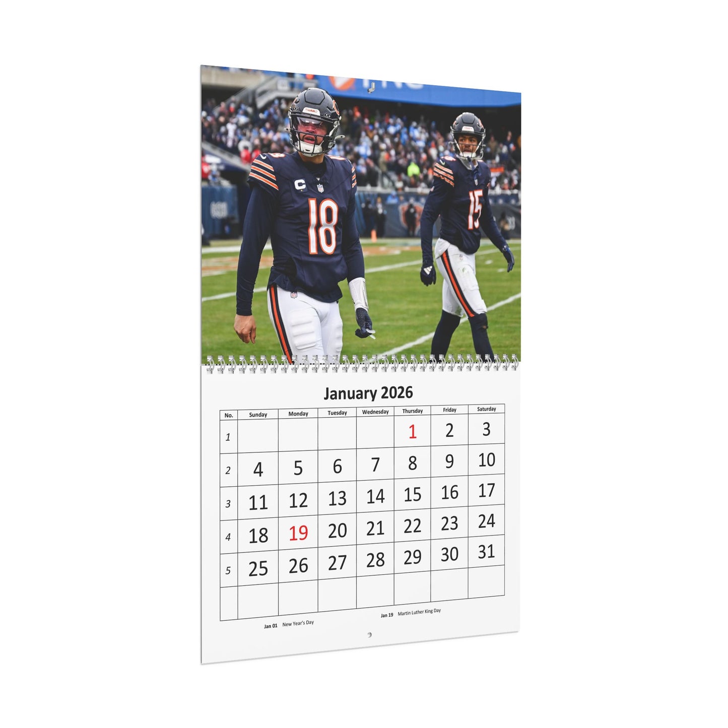 Chicago Bears 2026 Calendar