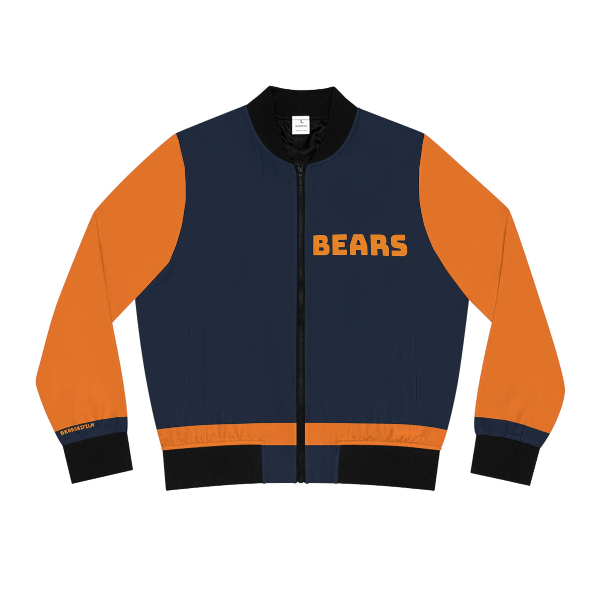 Bears Caleb Williams Jumpman Womens Jacket Orange Sleeves