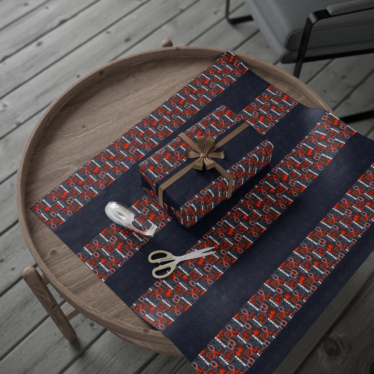 Chicago Bears BEARSKIFILM Wrapping Paper Roll — NFL Football Gift Wrap