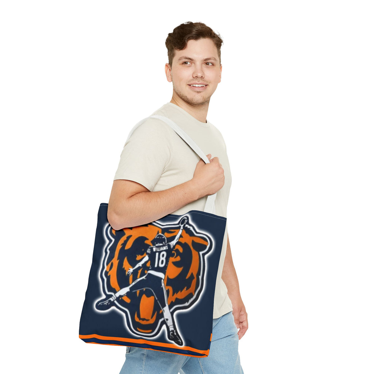 Caleb Williams Chicago Bears Tote Bag