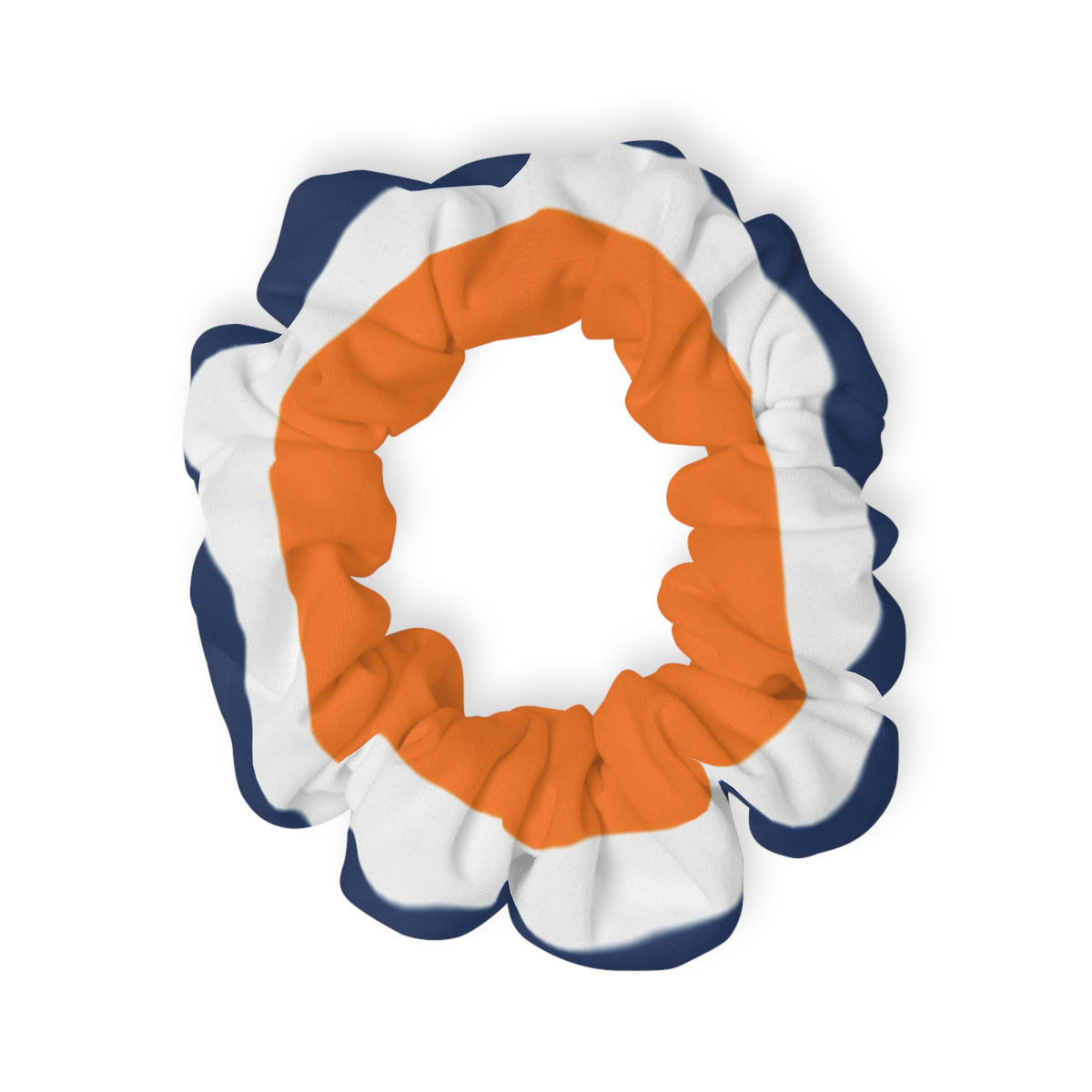 Chicago Bears Colored Navy & Orange Striped Scrunchie