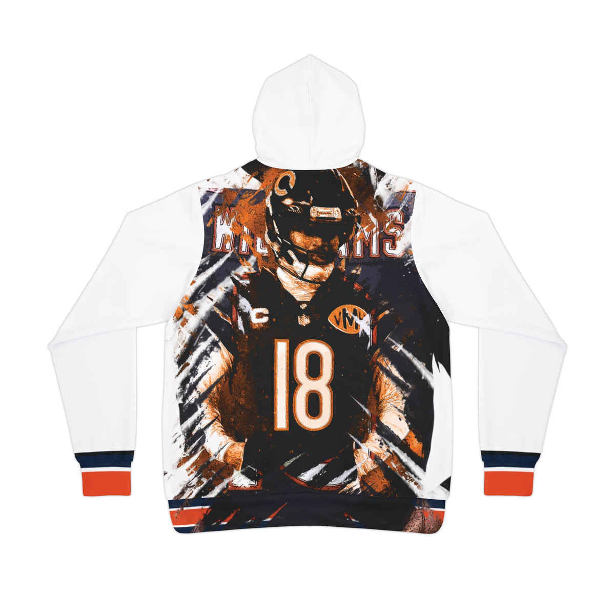 Chicago Bears Inspired Athletic Hoodie — Number 18 Football Player AOP Pullover