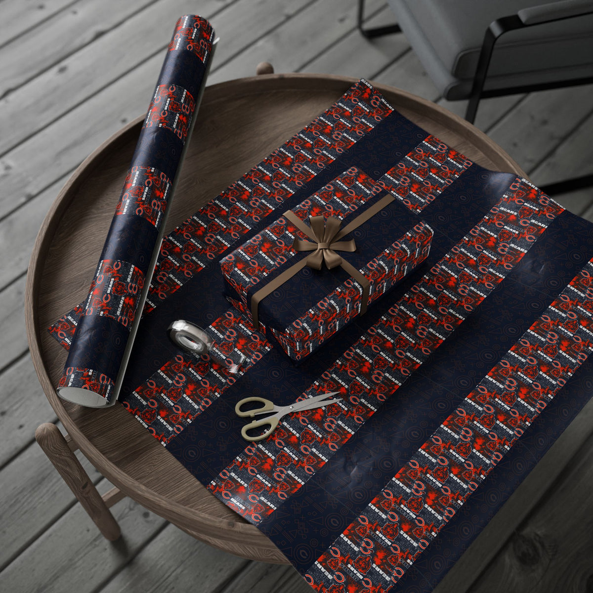 Chicago Bears BEARSKIFILM Wrapping Paper Roll — NFL Football Gift Wrap