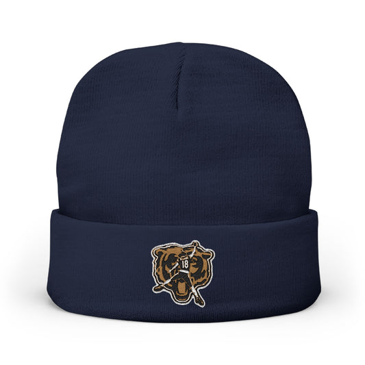 Caleb Williams Chicago Bears Jump Man Beanie BEARSKIFILM