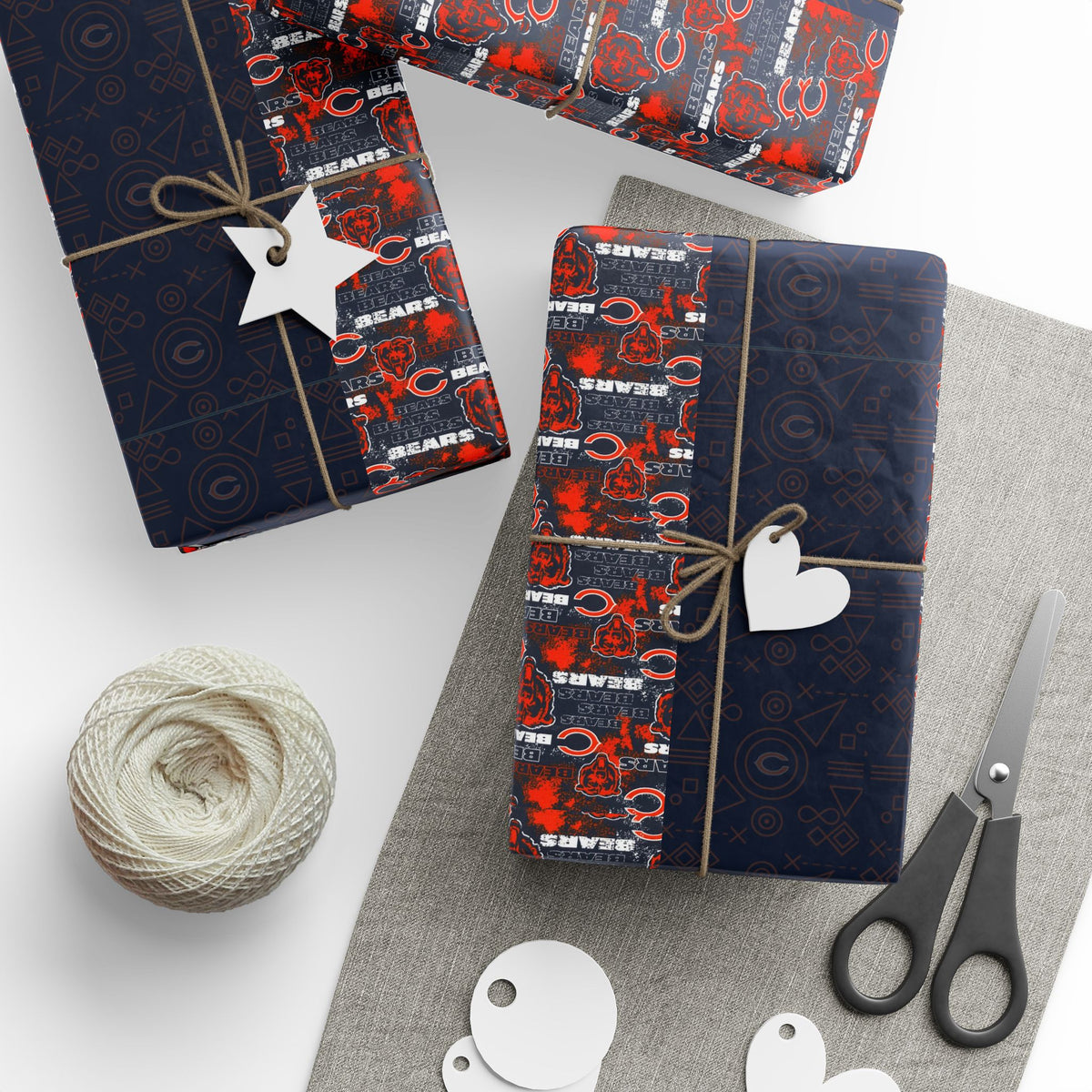 Chicago Bears BEARSKIFILM Wrapping Paper Roll — NFL Football Gift Wrap