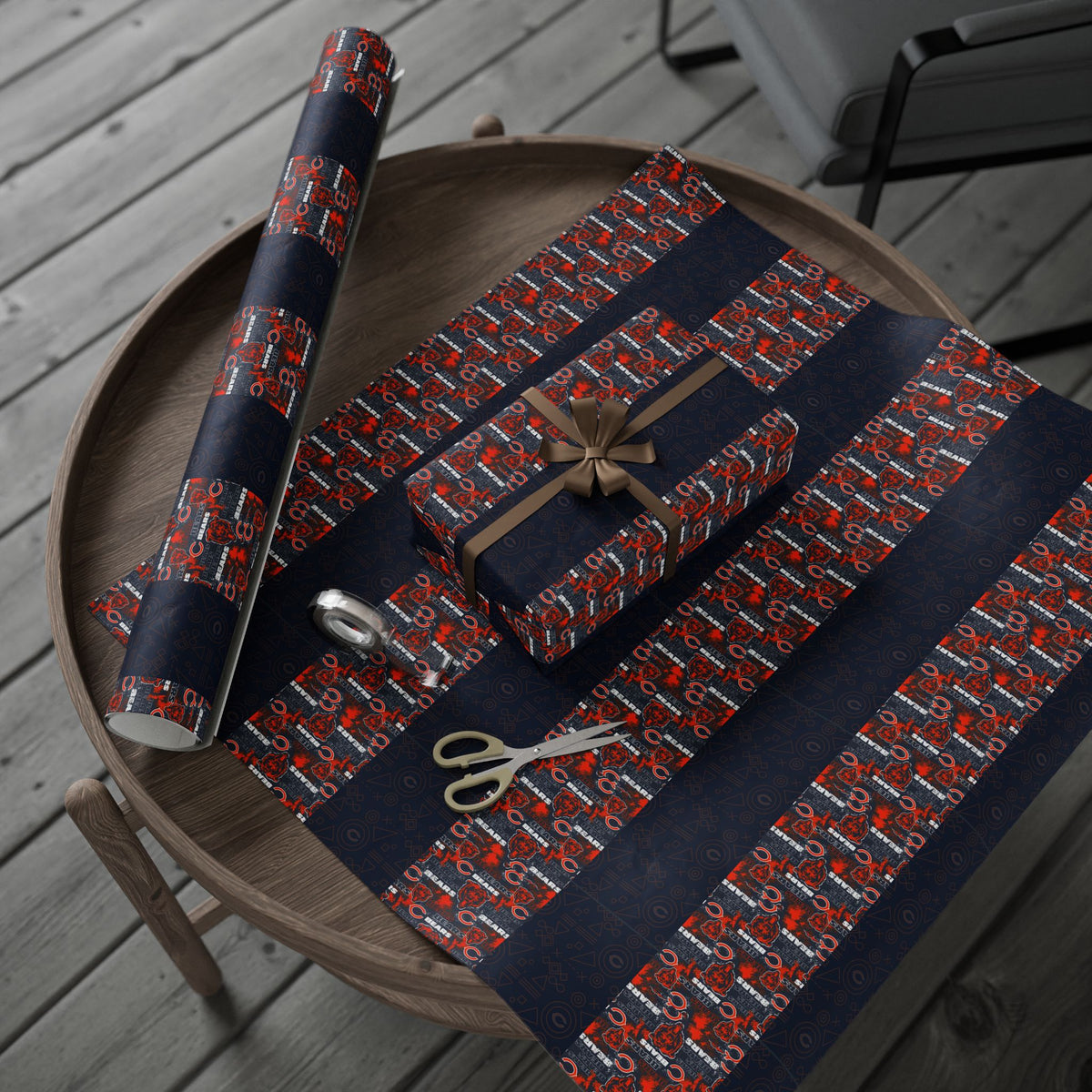 Chicago Bears BEARSKIFILM Wrapping Paper Roll — NFL Football Gift Wrap