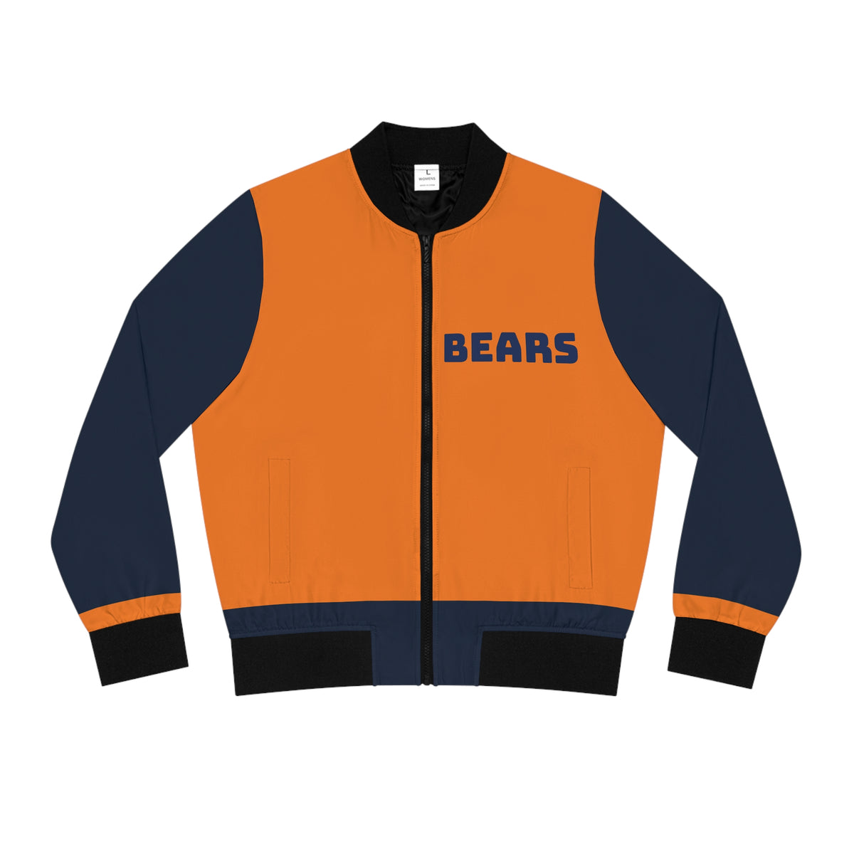 Chicago Bears Caleb Williams Jumpman Womens Jacket Orange w/ Navy Sleeves