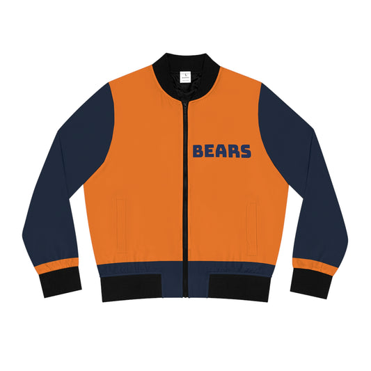 Chicago Bears Caleb Williams Jumpman Womens Jacket Orange w/ Navy Sleeves