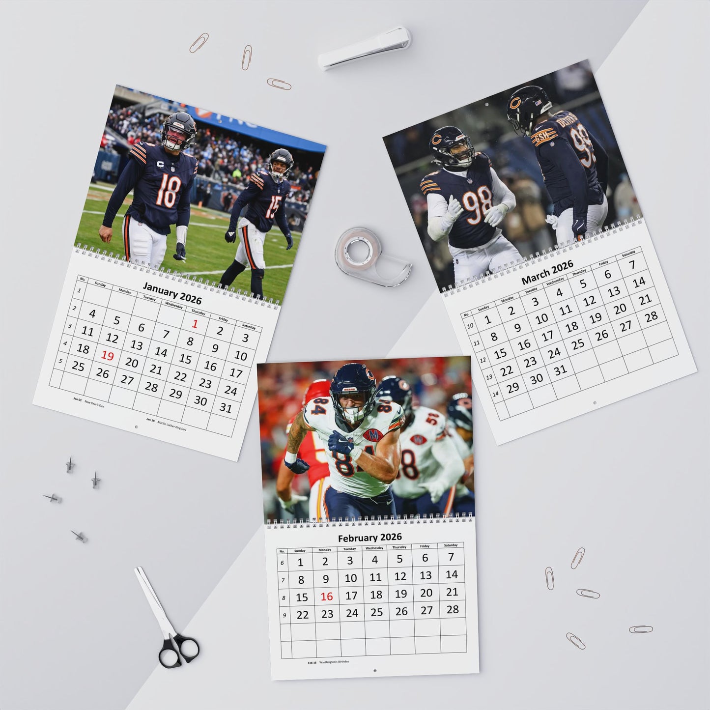 Chicago Bears 2026 Calendar